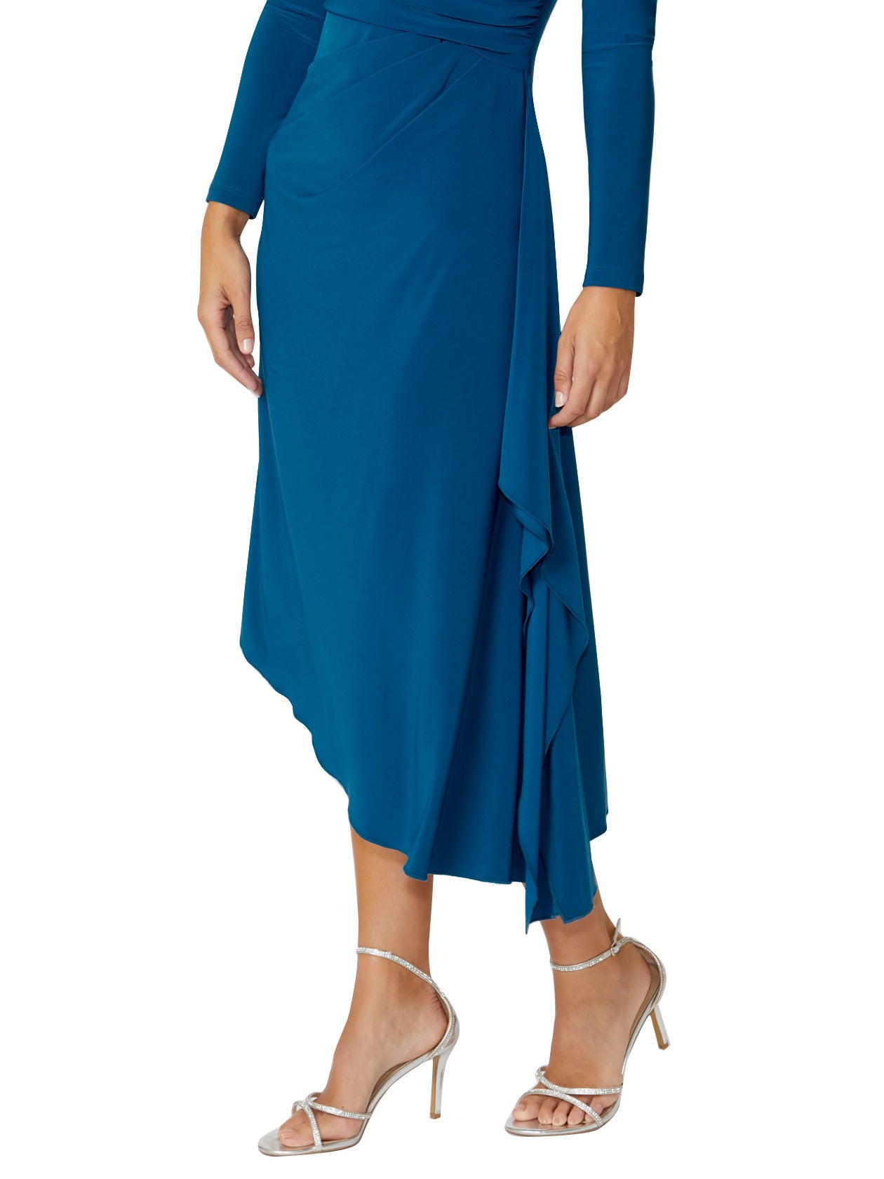 Petrol Blue Jersey Dress