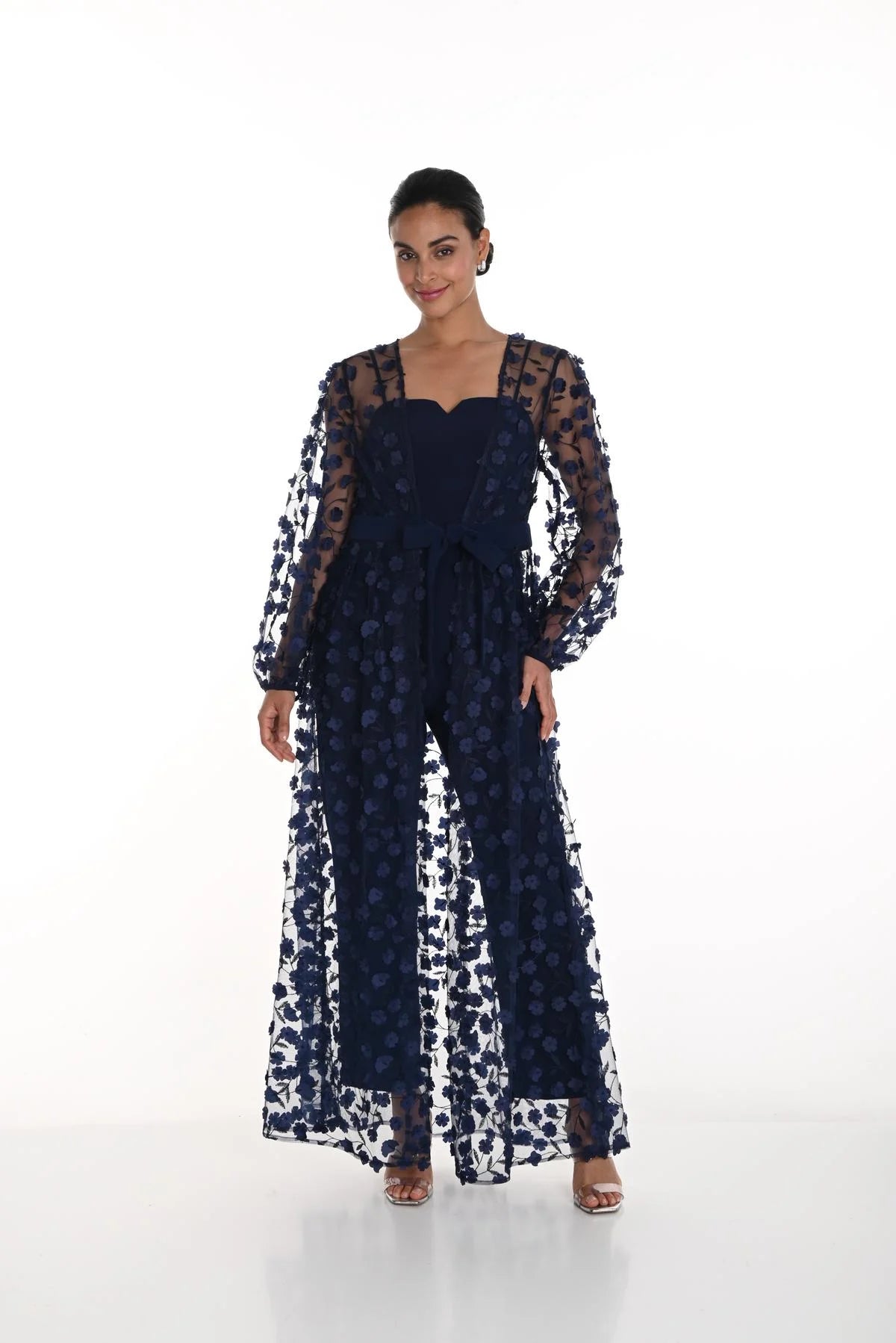 Two Piece Set Long Jacket with Jumpsuit 258746