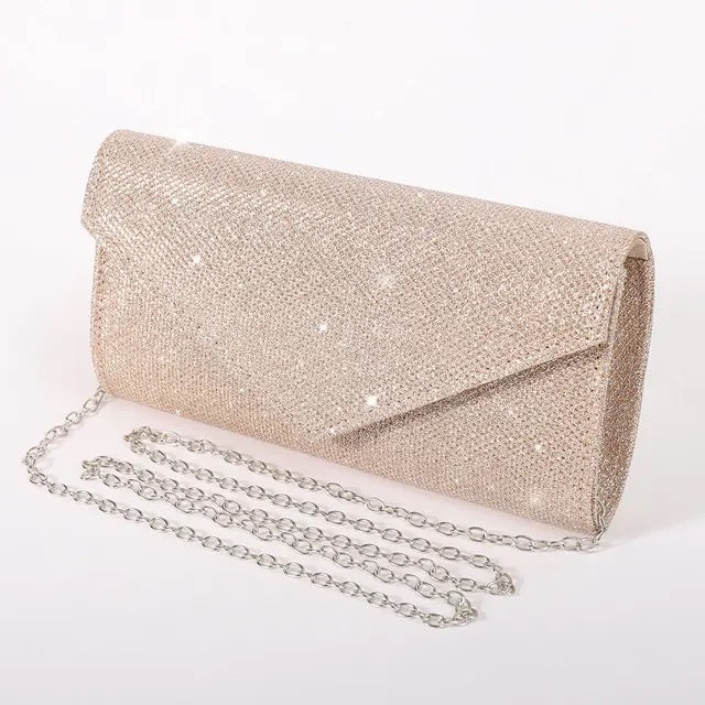 Champagne Envelope Clutch Bag