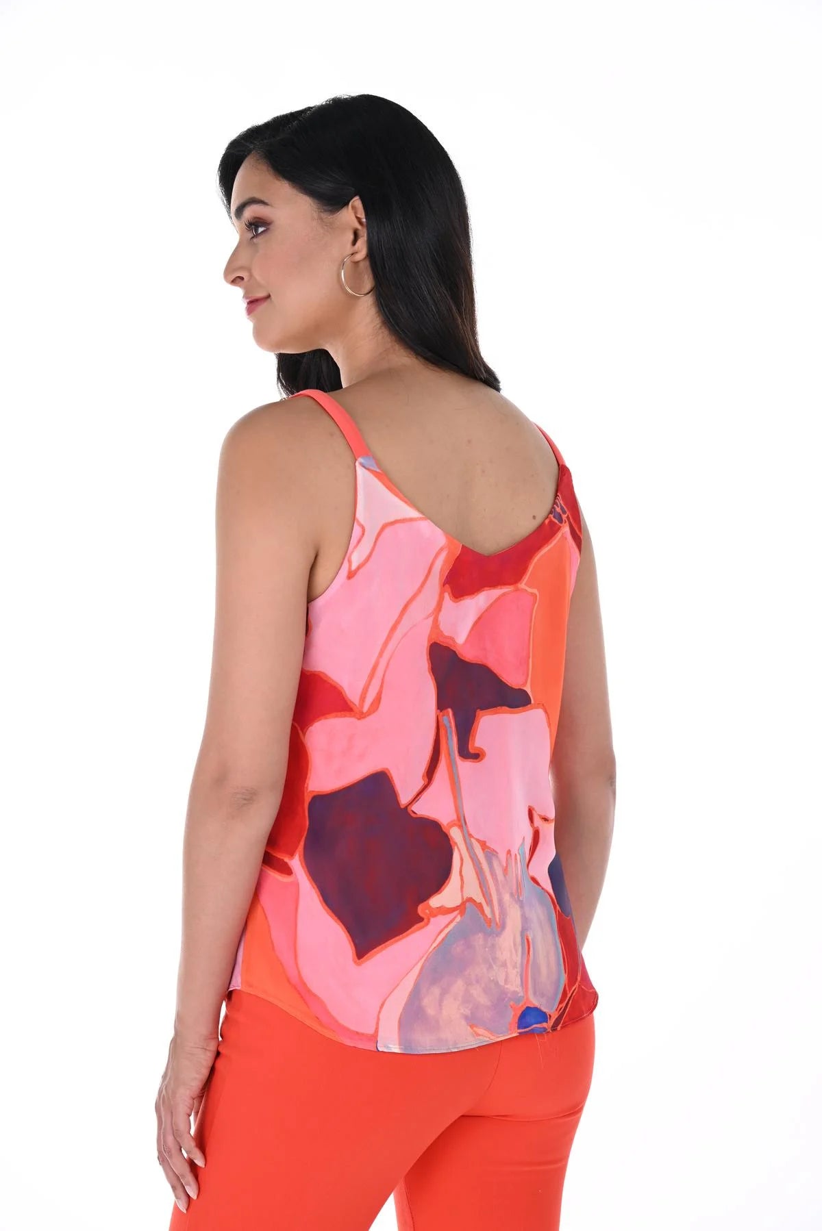 Orange and Pink Top with Chain Detail 246143-CLEARANCE