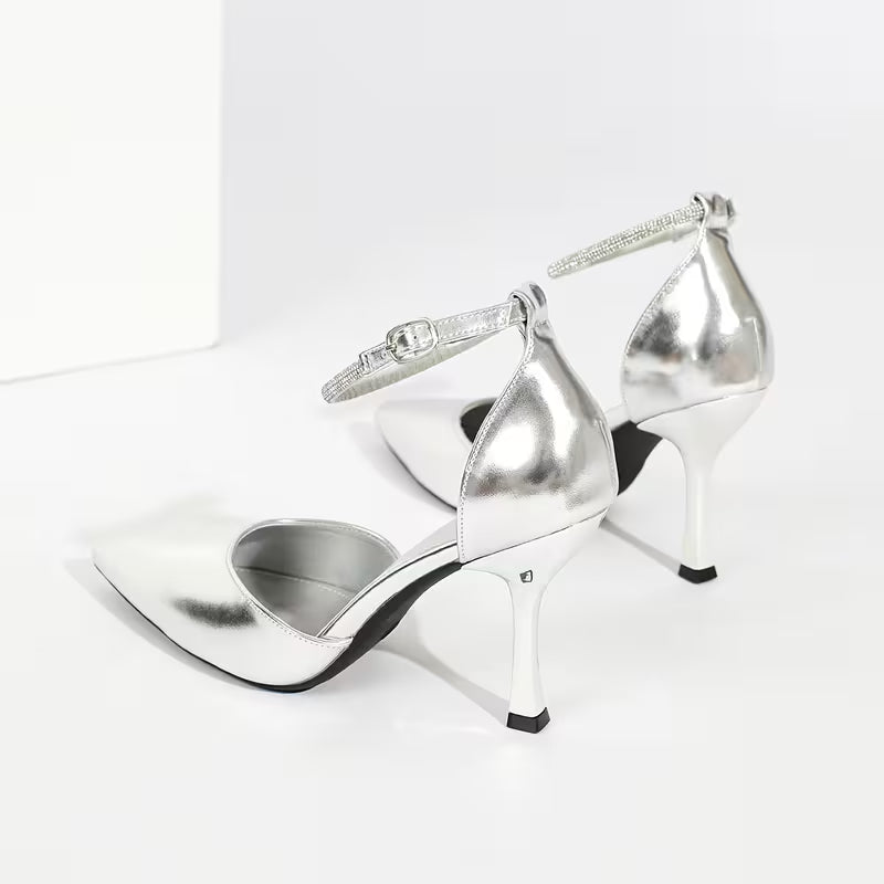 Silver High heel Shoe