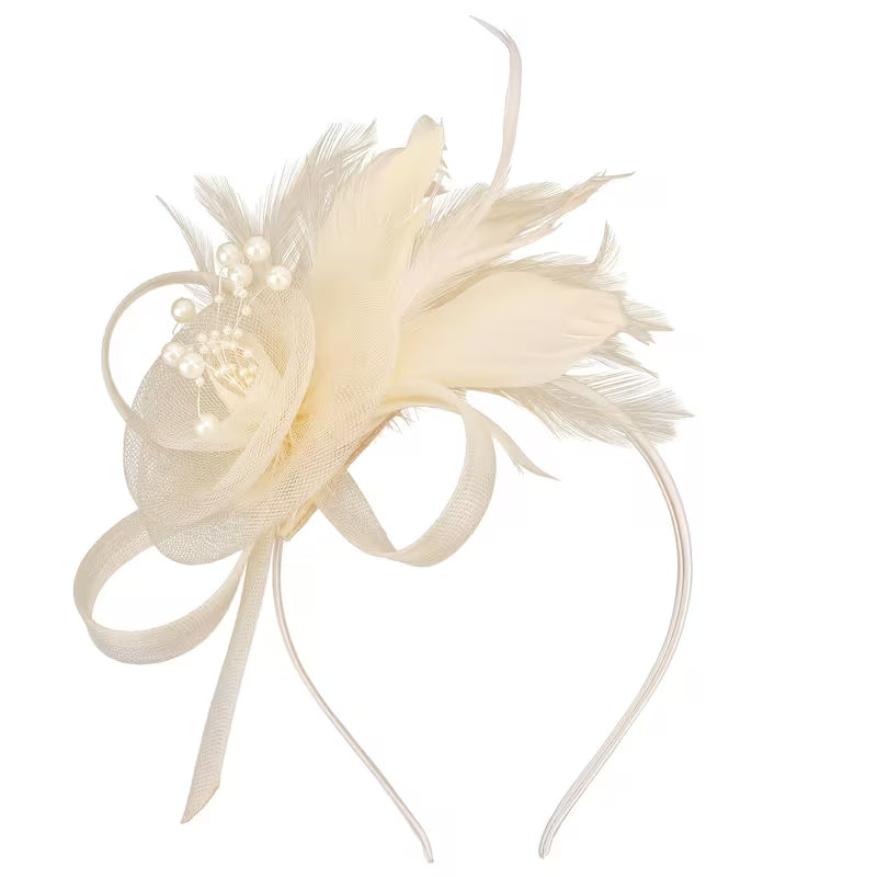 Champagne Feather Fascinator