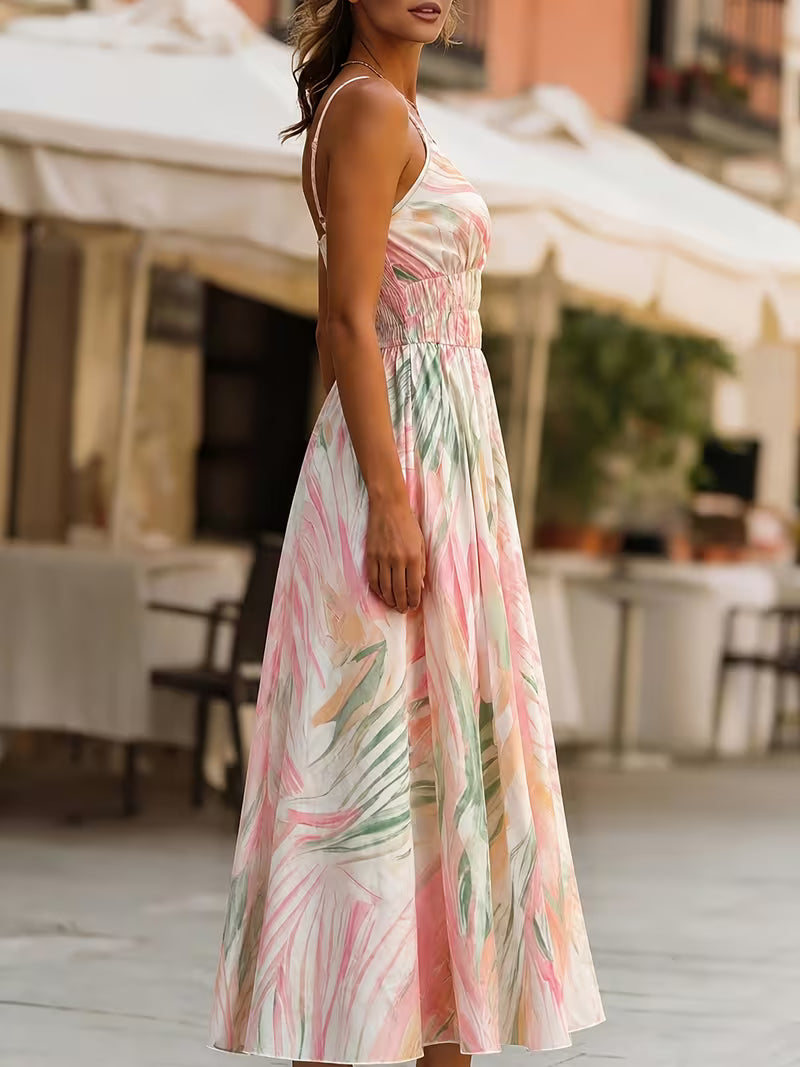Casual Abstract Print Summer Dress