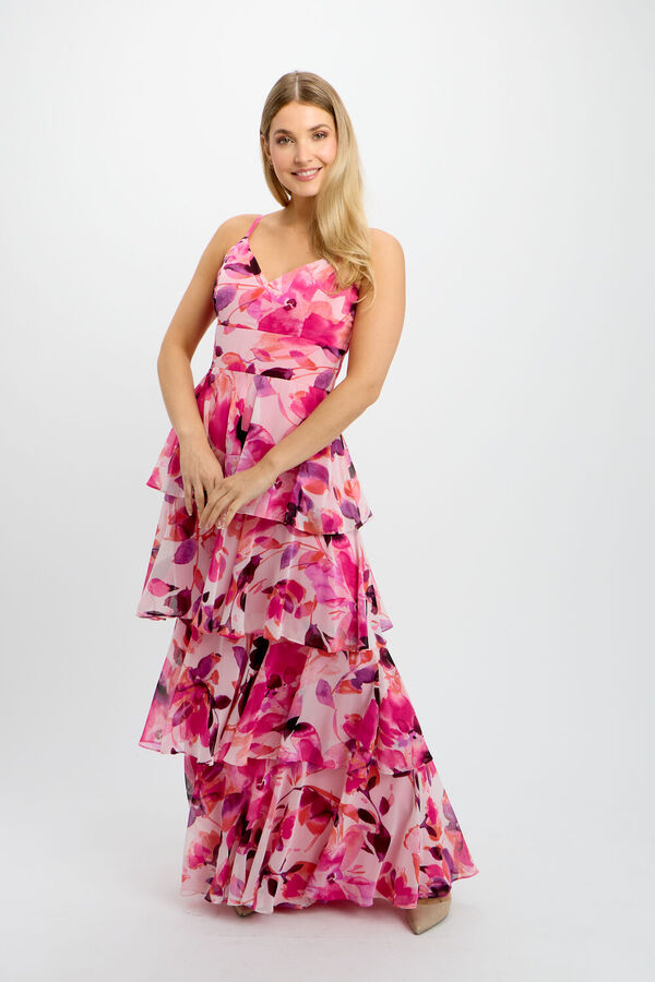 Floral Ruffled Tiered Maxi Dress Style 242308