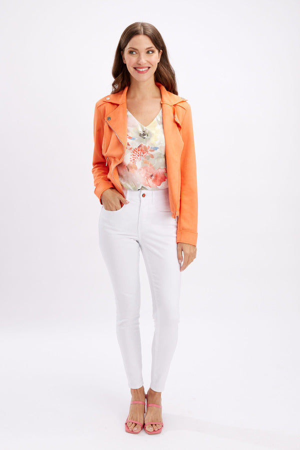 Jacket in Orange Suede 246214U