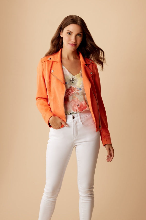 Jacket in Orange Suede 246214U