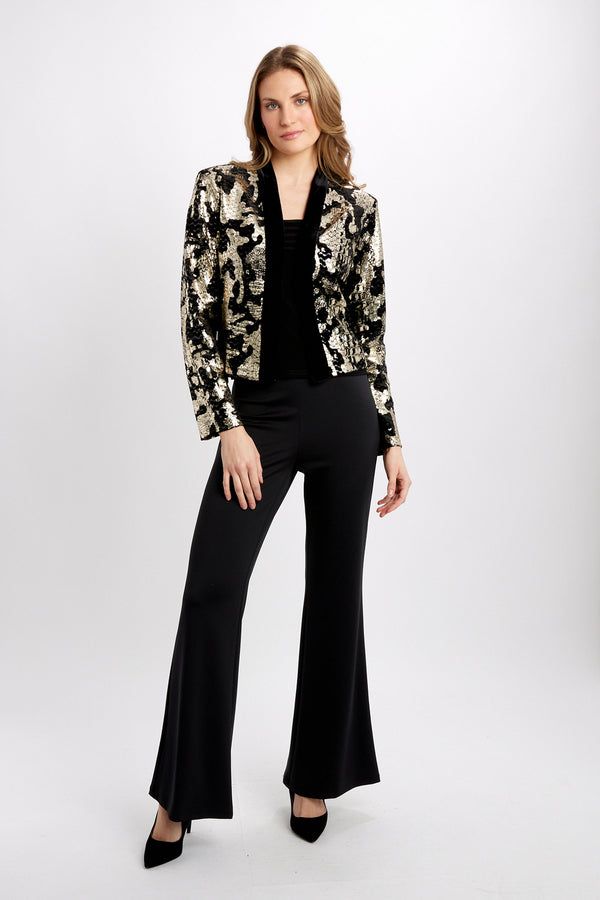 Black and Gold Knit Jacket 234272