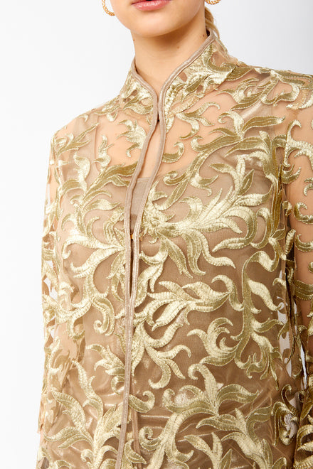 Embroidered Gold Jacket 243232