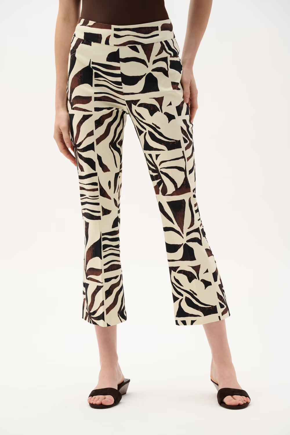 Cropped Zebra Trousers Style 262133