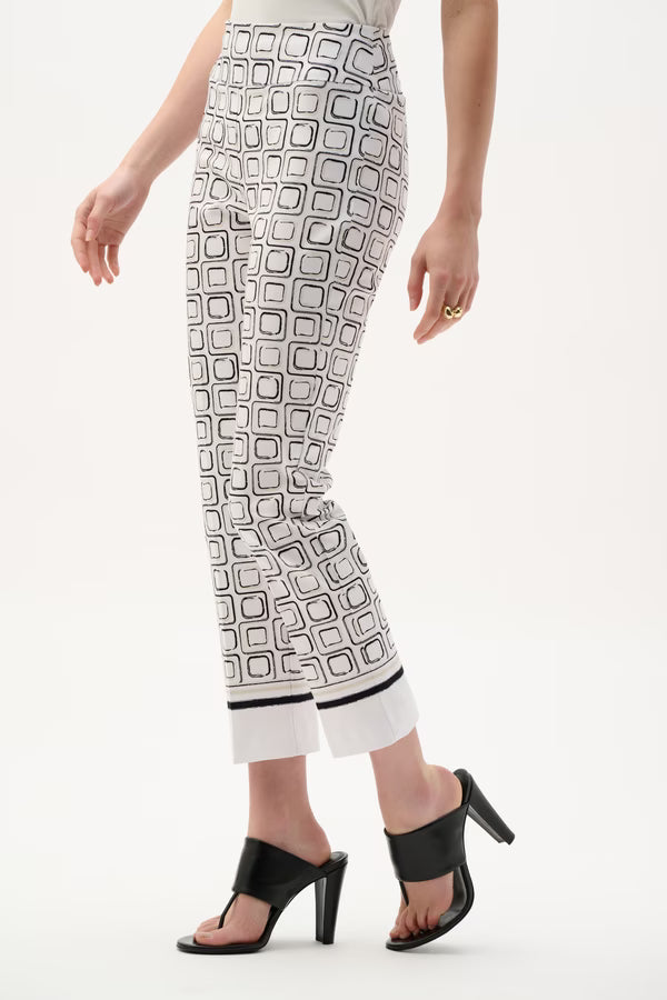 Geometric Mid-rise Trousers Style 262206