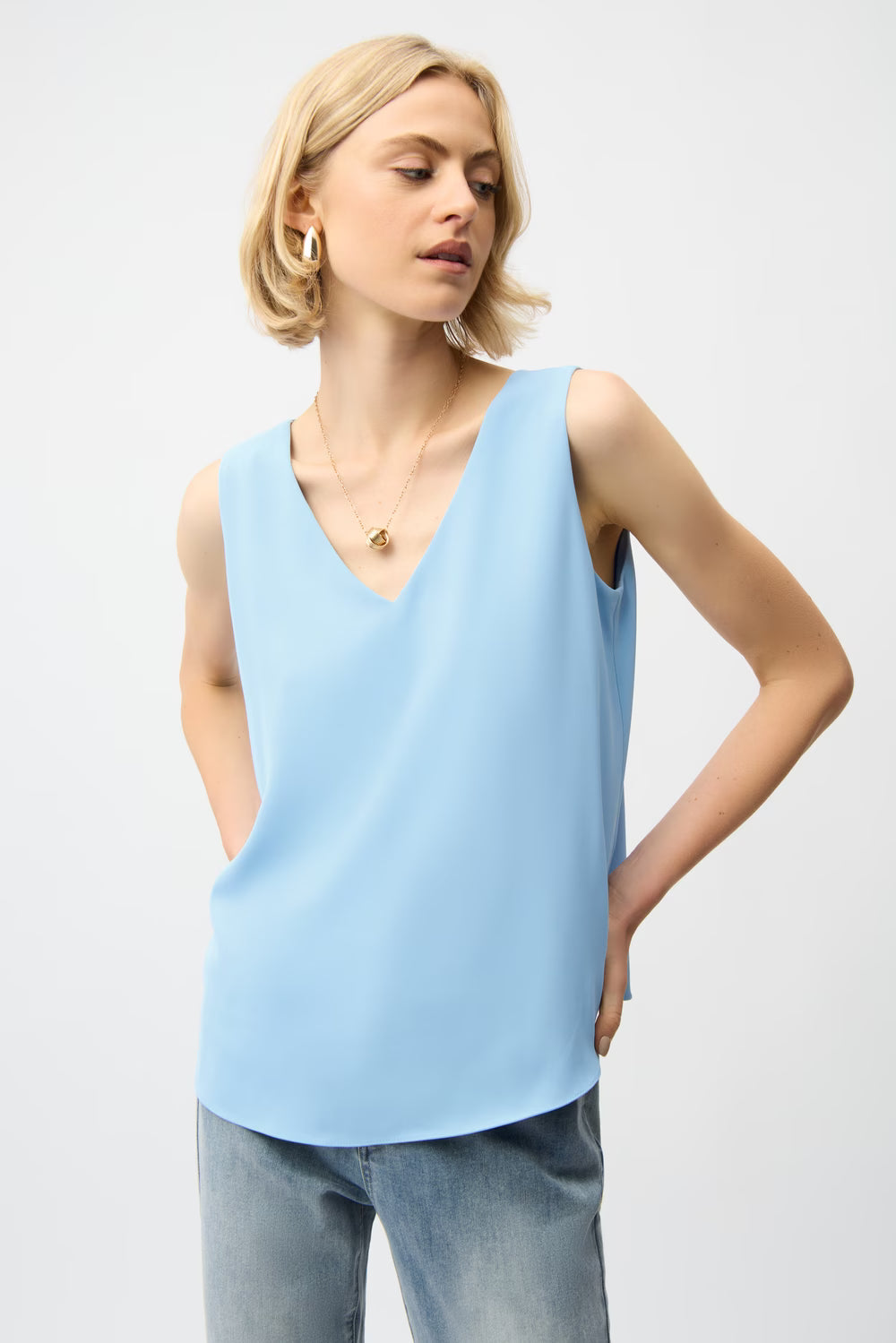 Essential Cammi Top in Sky Blue