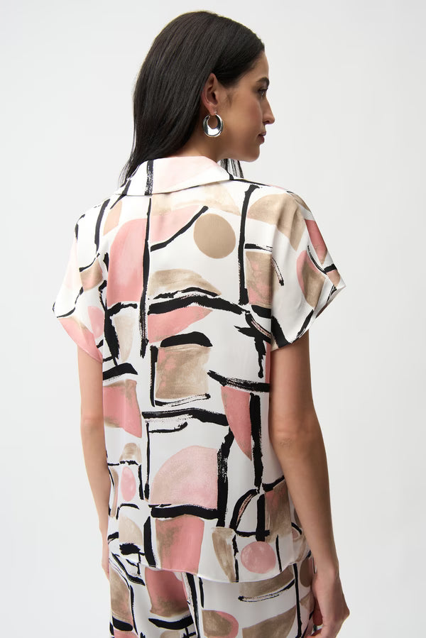 Casual V-neck Buttoned Top Style 261308