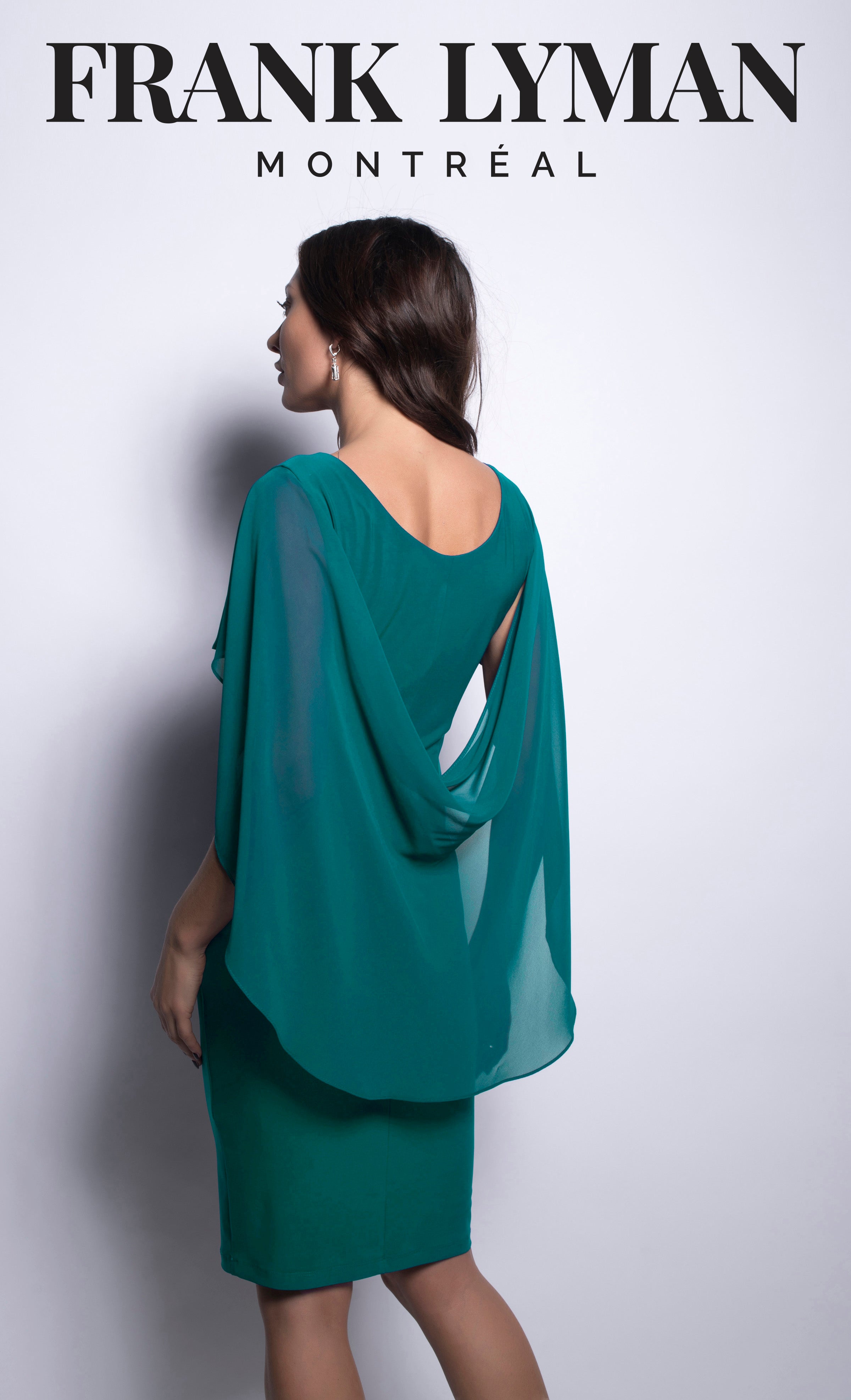 Chiffon & Diamante Dress Duchess Green 209228 - After Hours Boutique