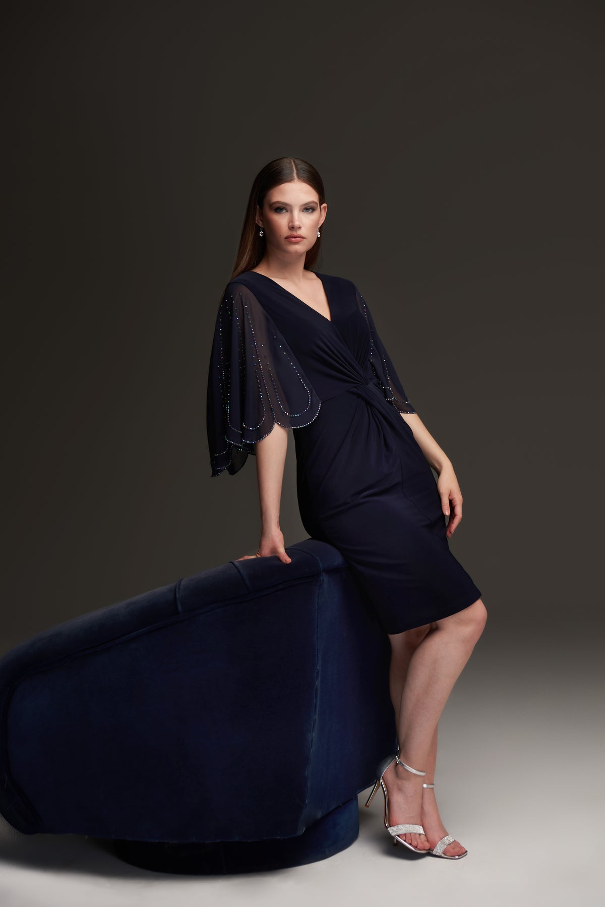 V- Neck Gather Front Dress 213714 - After Hours Boutique