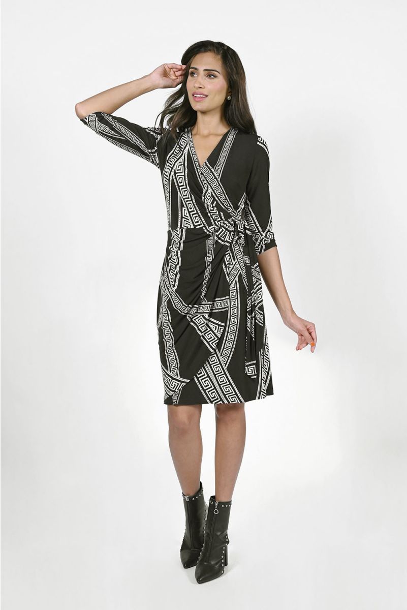 Printed Wrap Dress 223270 - After Hours Boutique