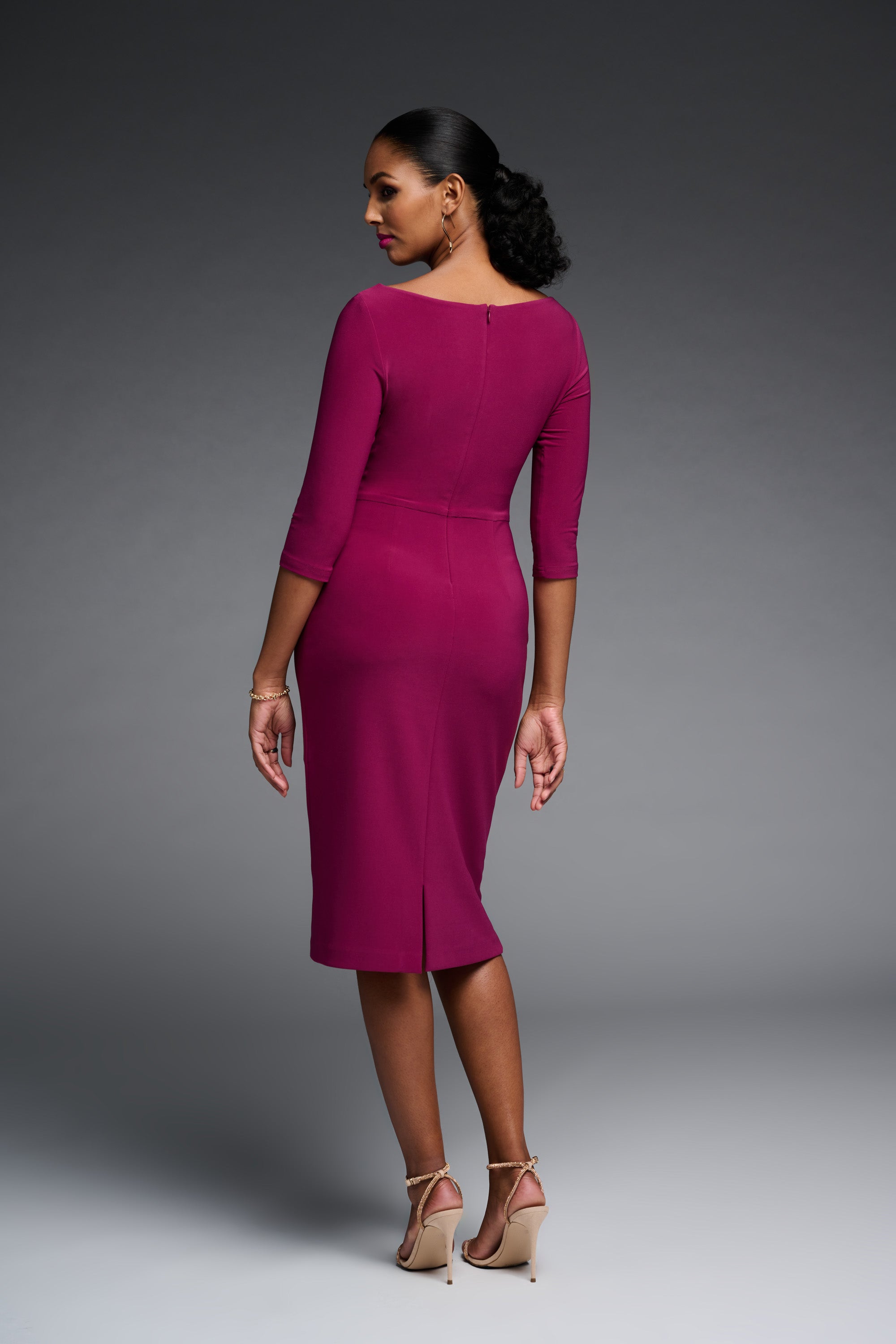 Pleated Wrap Dress 223715 - After Hours Boutique