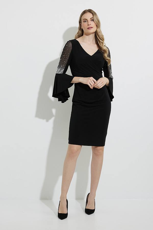 Silky Knit Wrap Dress With Statement Sleeves 224005 - After Hours Boutique