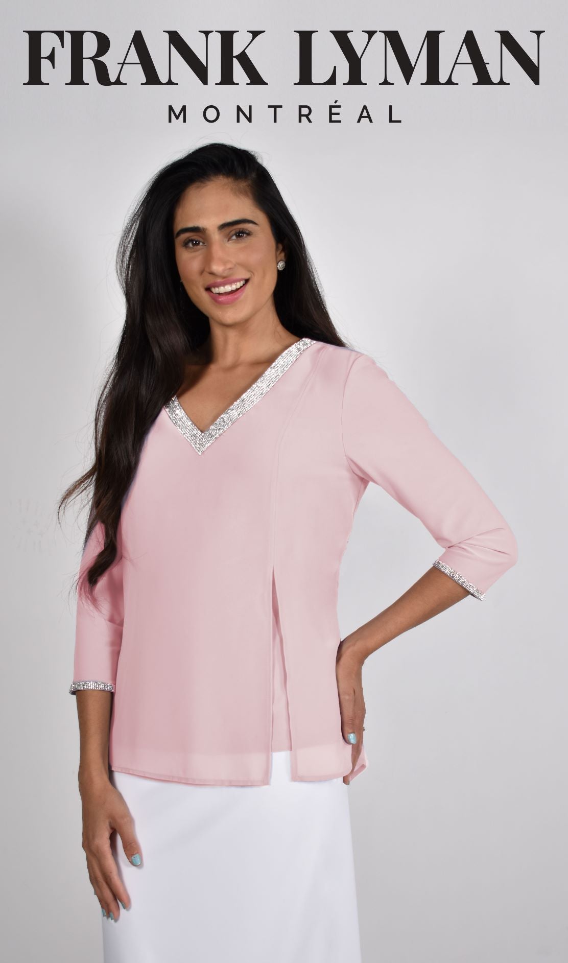 Elegant V-Neck Top in Blush - After Hours Boutique