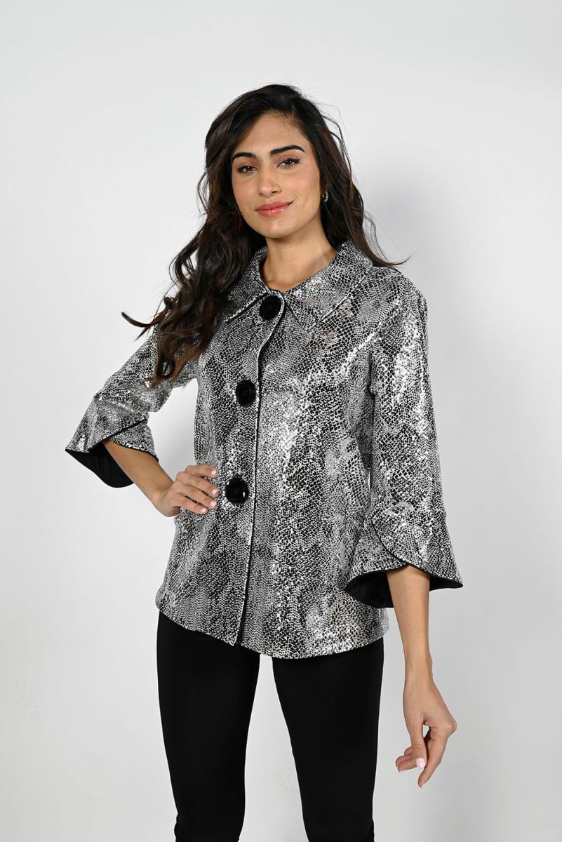 Shimmer Metallic  Blazer 229282 - After Hours Boutique