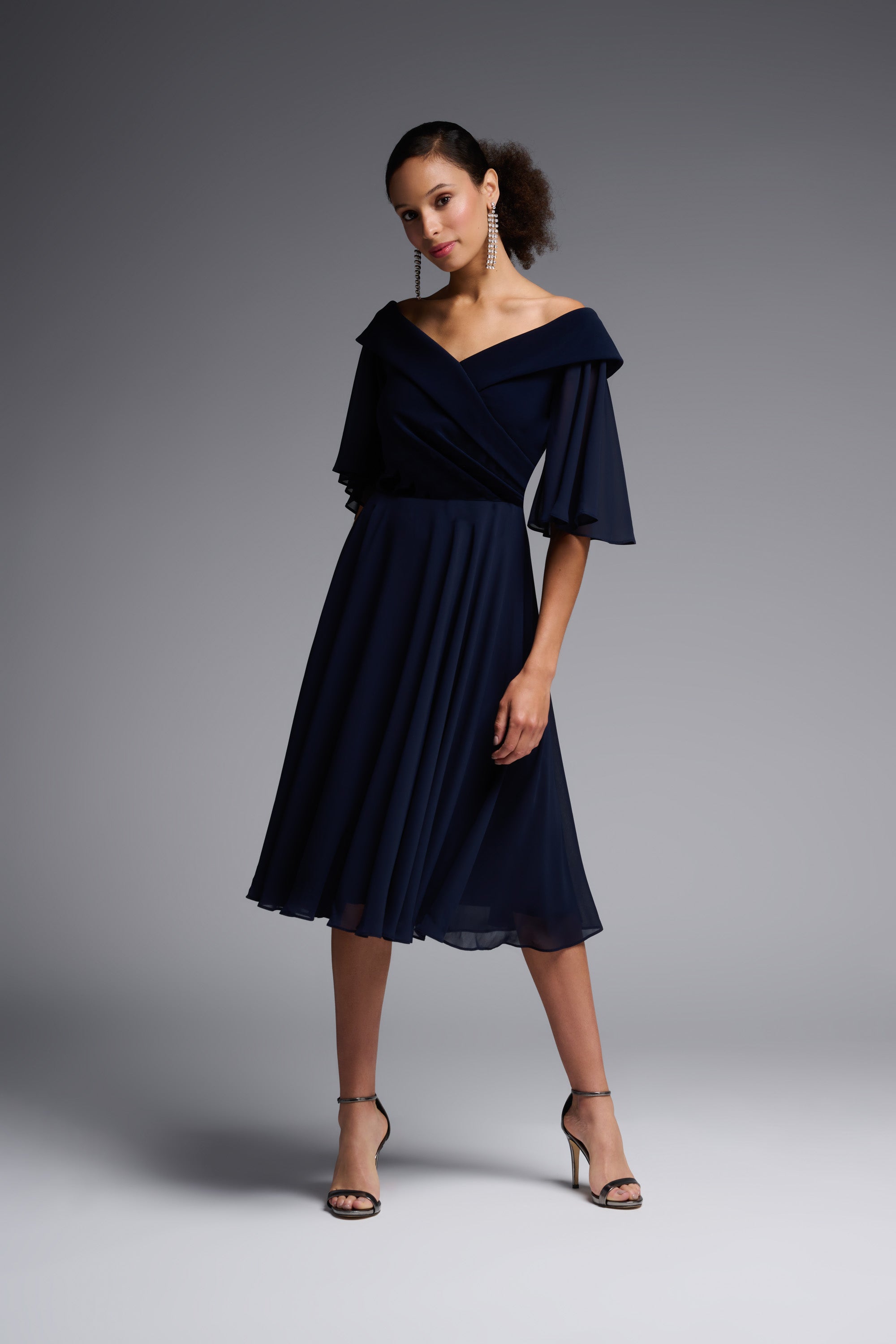 Fit and Flare Off-Shoulder Dress 231723 - After Hours Boutique