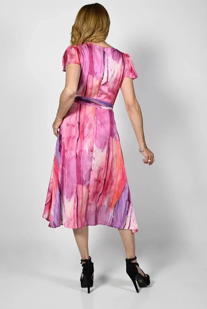 Multi Colour Hot Pink Dress 236489 - After Hours Boutique