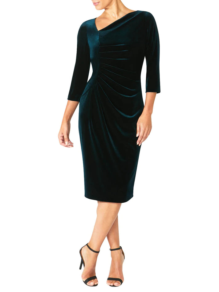 Forest Green Velour Dress - After Hours Boutique