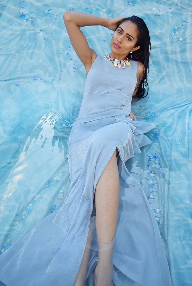Baby Blue Shimmer Gown 228264 - After Hours Boutique