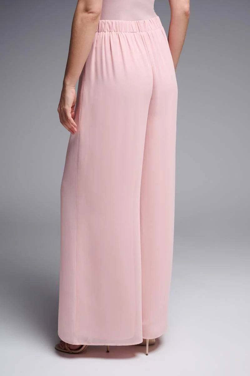 Chiffon Wide-Leg Pull On Pants in Rose 223751 - After Hours Boutique
