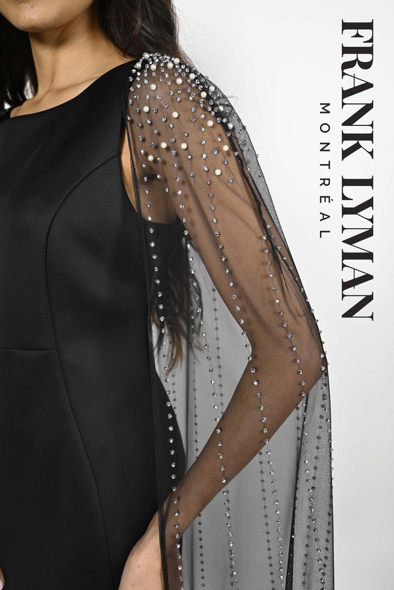 Beaded Cape Dress 229165 - After Hours Boutique