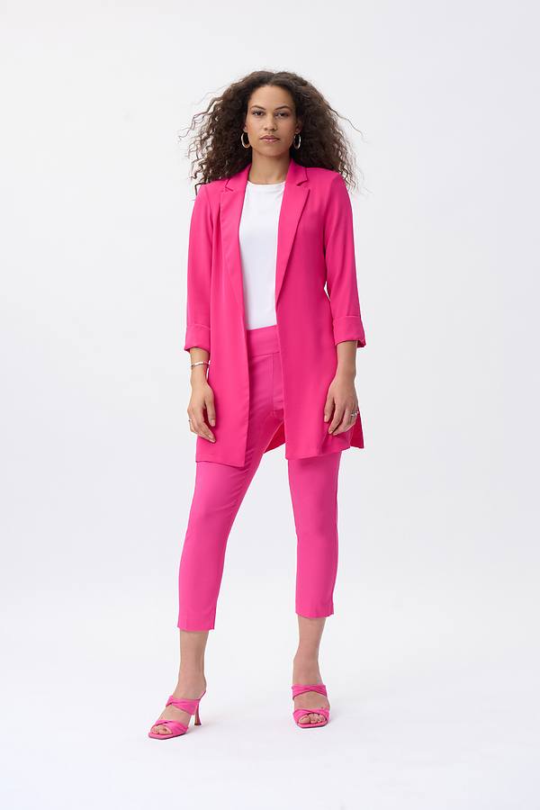 Classic Long Blazer In Dazzle Pink 211361 - After Hours Boutique