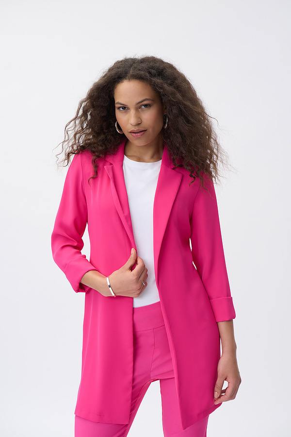 Classic Long Blazer In Dazzle Pink 211361 - After Hours Boutique