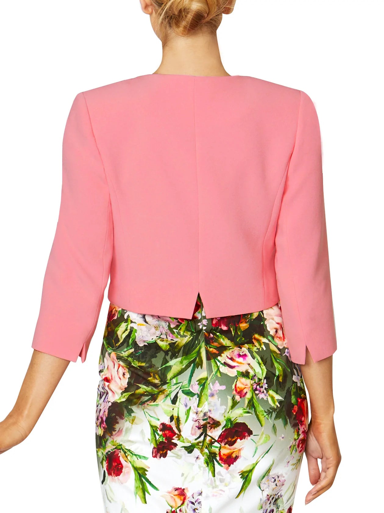 Geranium Pink Crepe Jacket DE16212 - After Hours Boutique