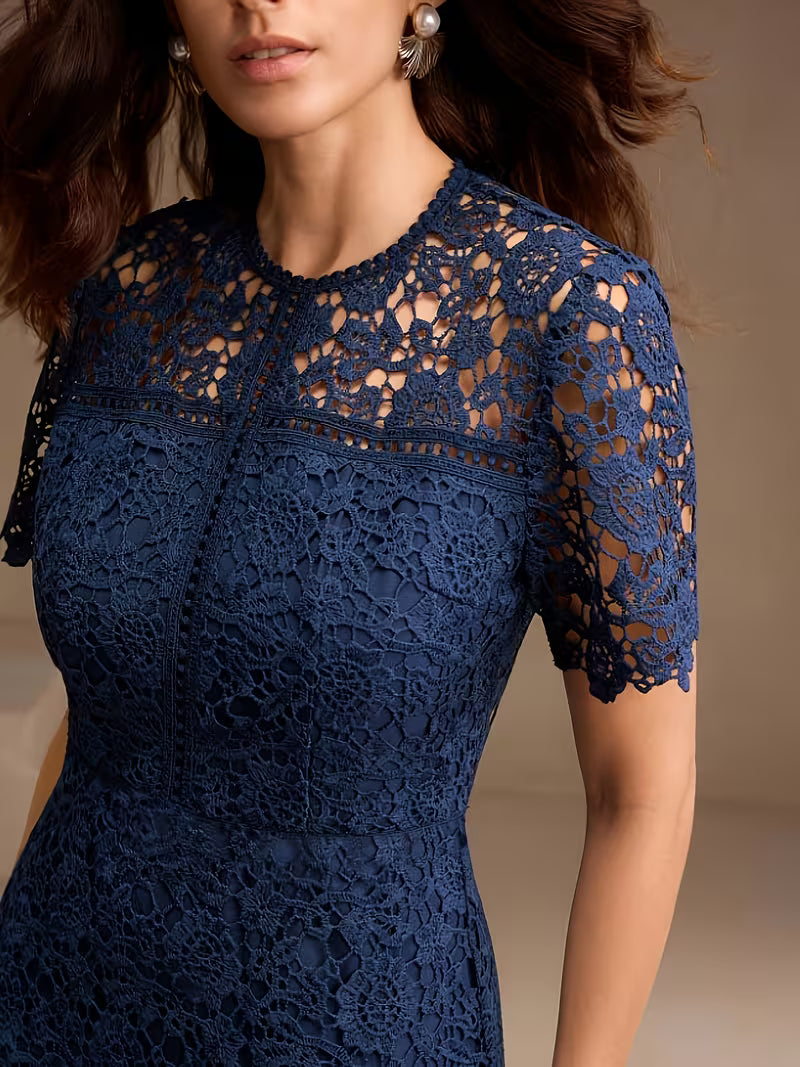 French Lace Cut-Out Dress