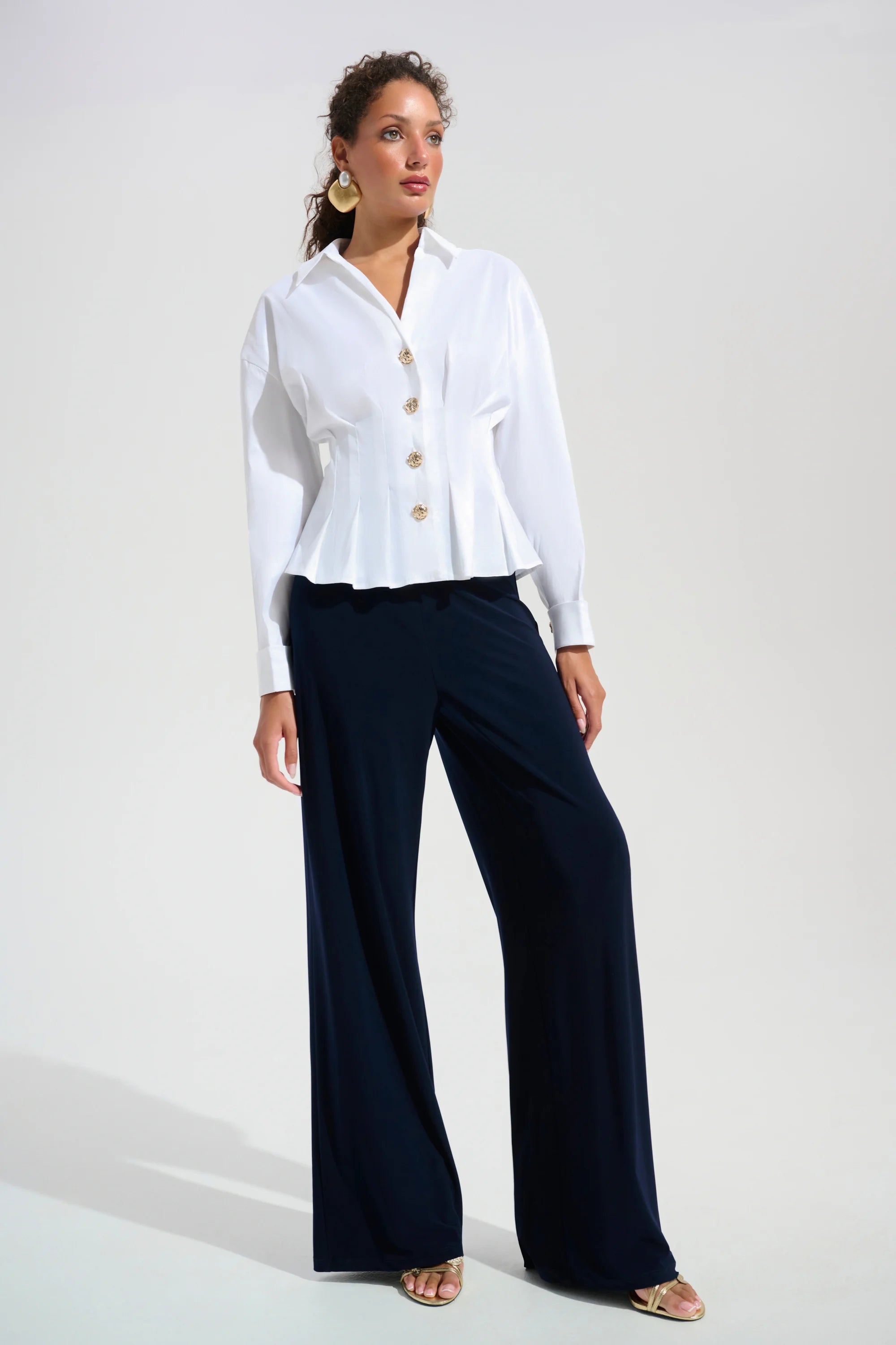 Wide Leg Pants in Navy 221340S26