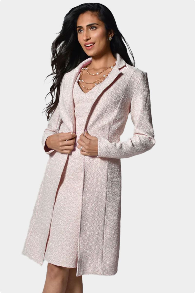 Brocade Coat in Blush 228233 - After Hours Boutique