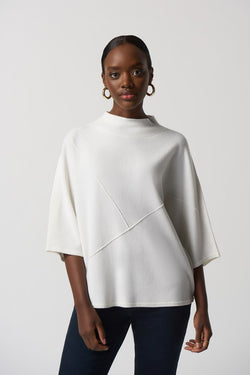 Boxy Bell Sleeved Top In Winter White 233934