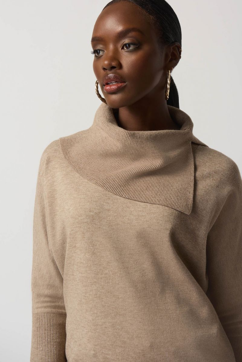 Asymmetrical Sweater in Oatmeal 233955