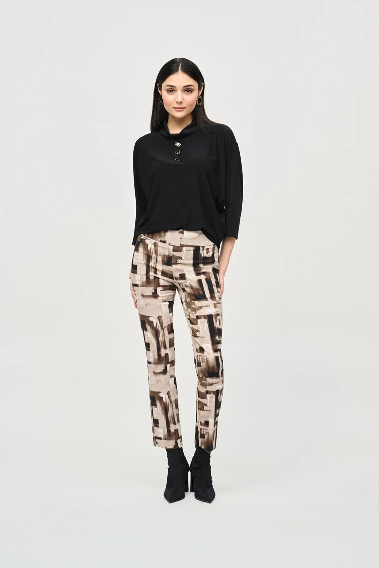 Millennium Abstract Print Slim Pull-On Pants 243304