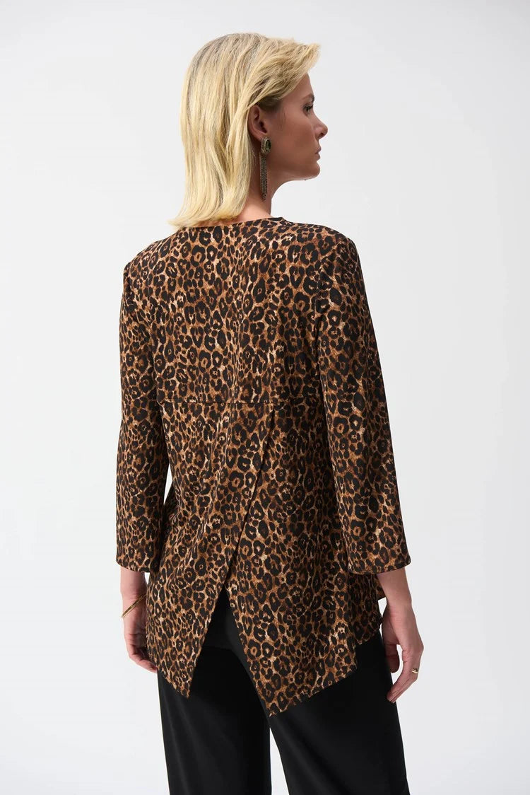 Silky Knit Animal Print Fit and Flare Tunic 244252