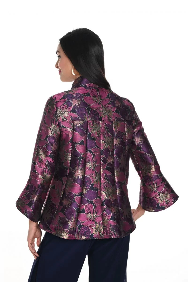 Fuchsia and Purple Print Jacket 249307