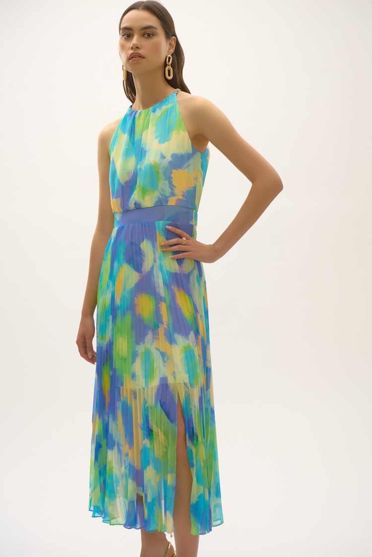 Signature | Chiffon Abstract Print Fit and Flare Dress 252711