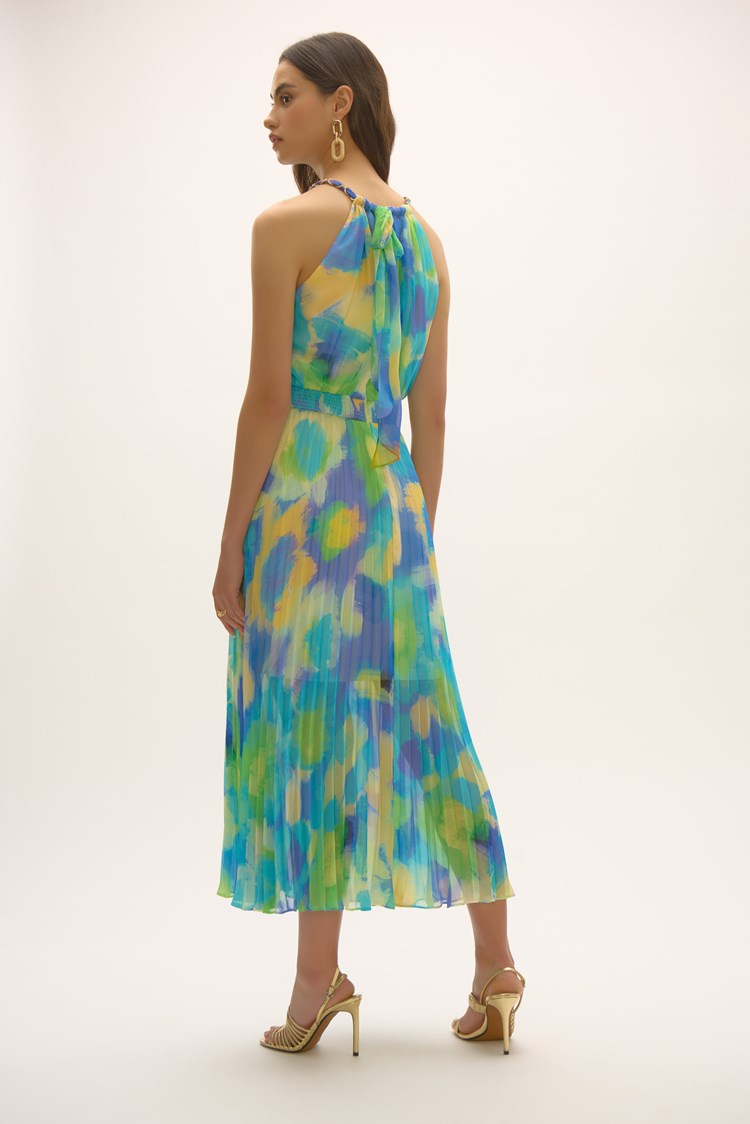 Signature | Chiffon Abstract Print Fit and Flare Dress 252711