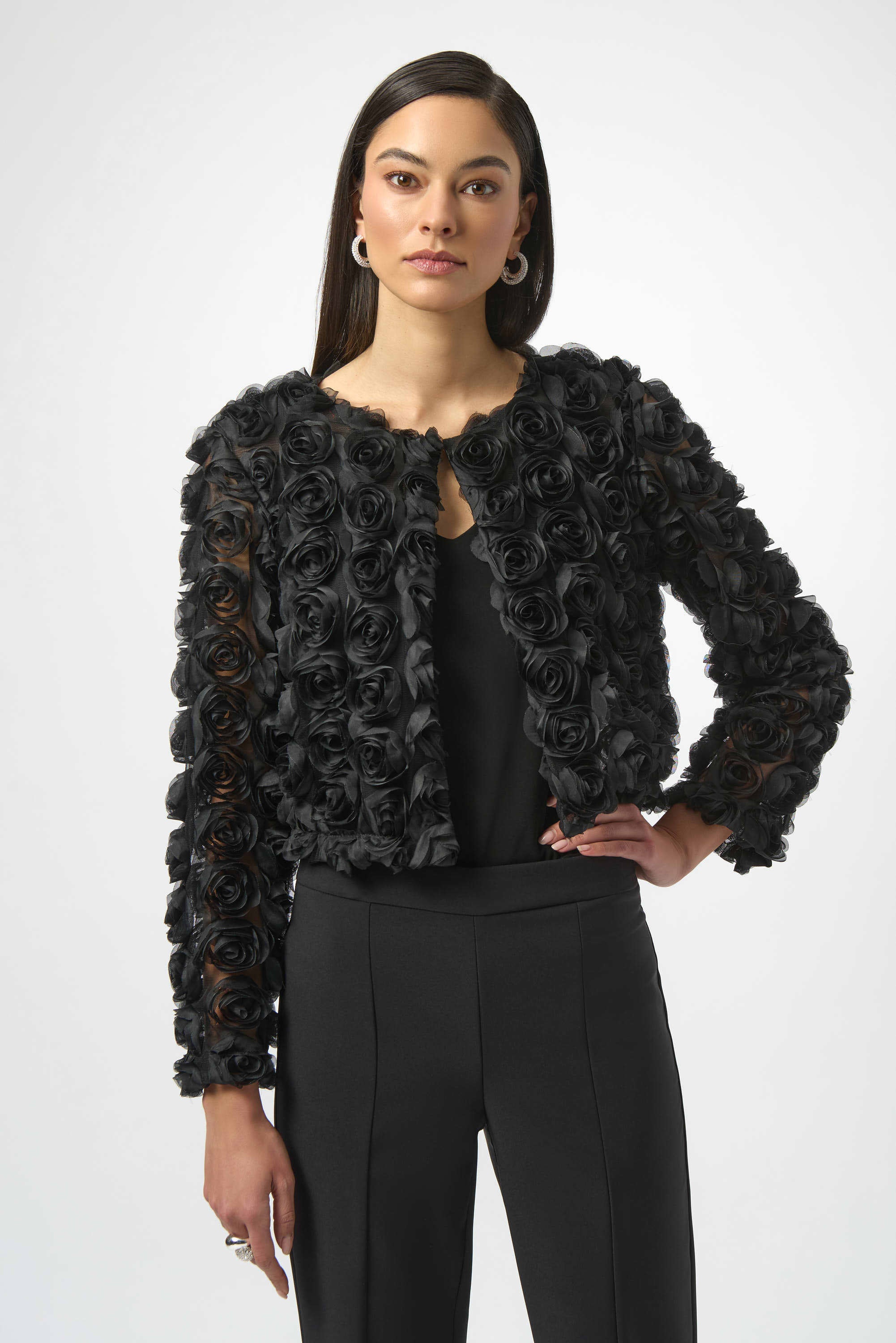 Rosette Embroidered Straight Cover Up 254180