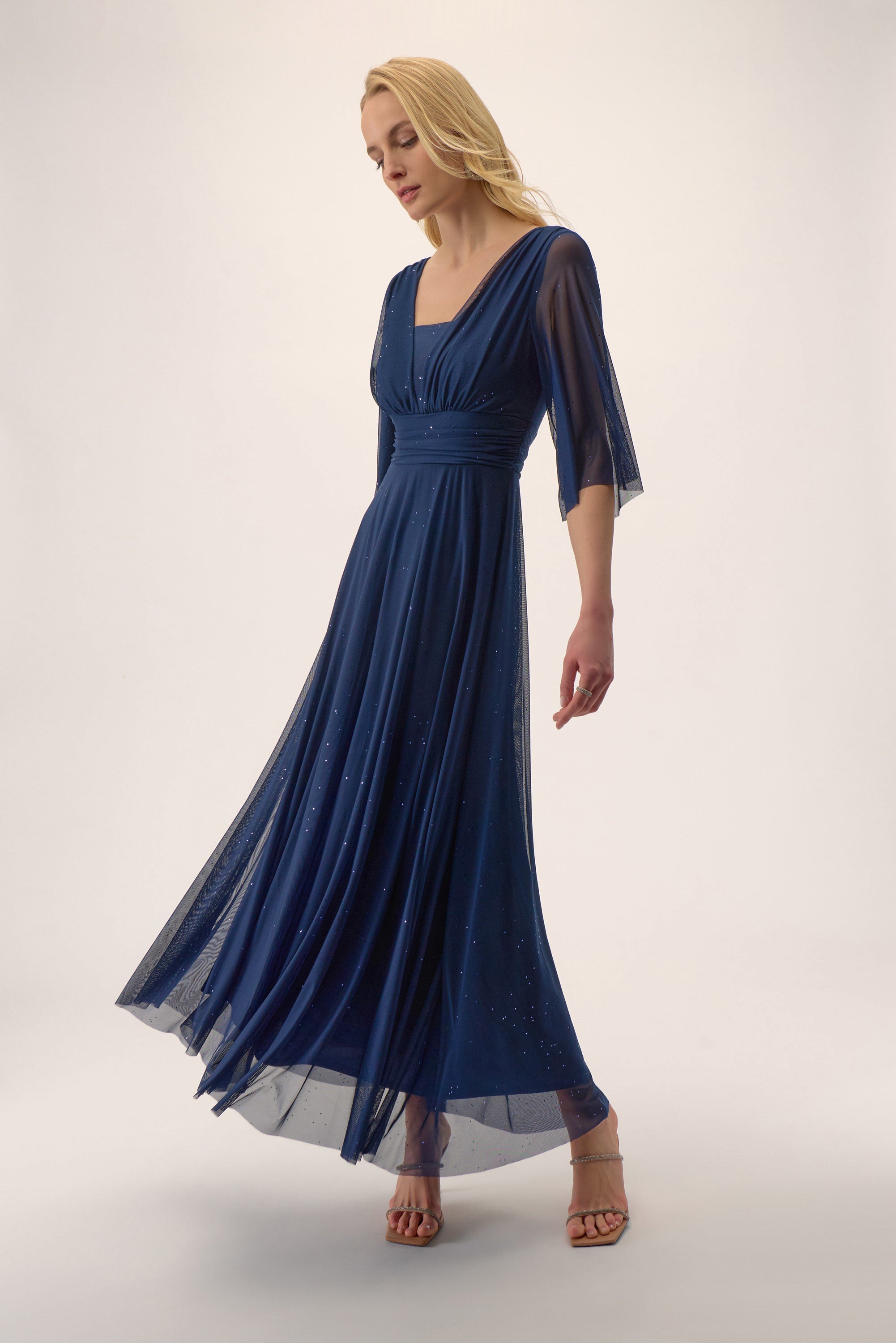 Sparkle Mesh A-Line Gown 254723