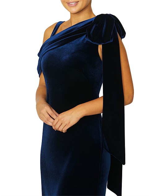 Sapphire Blue Velour Gown IC17483