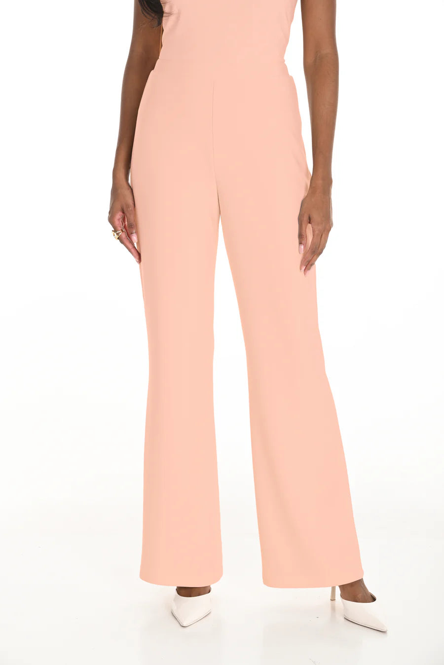 High Waisted Pull-on Pant in Blush 259022