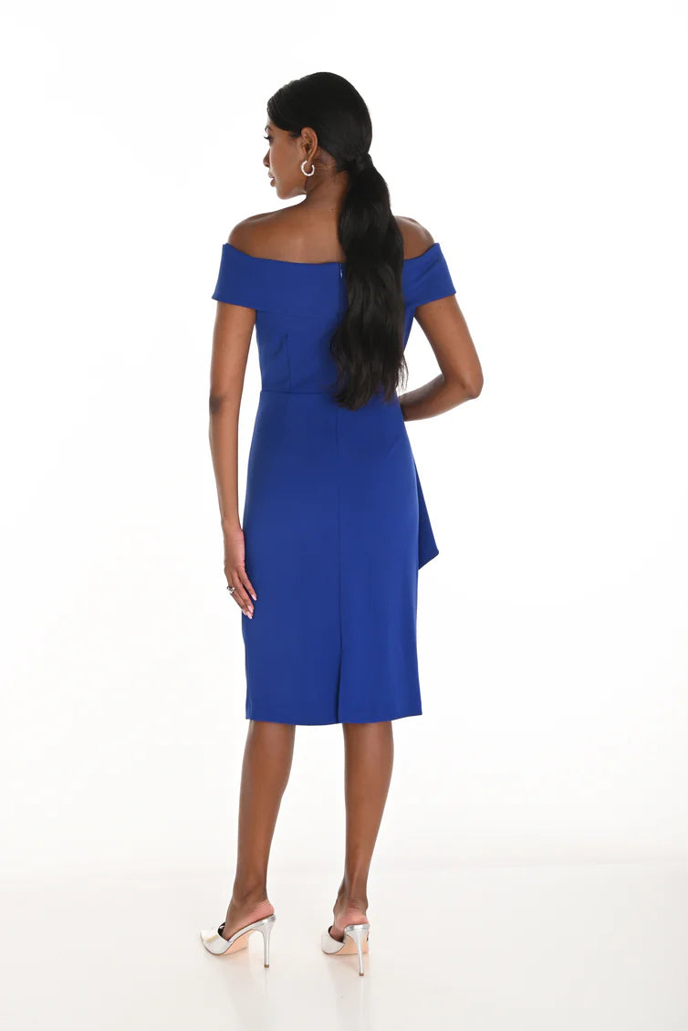 Imperial Blue Knee Length Dress 259101