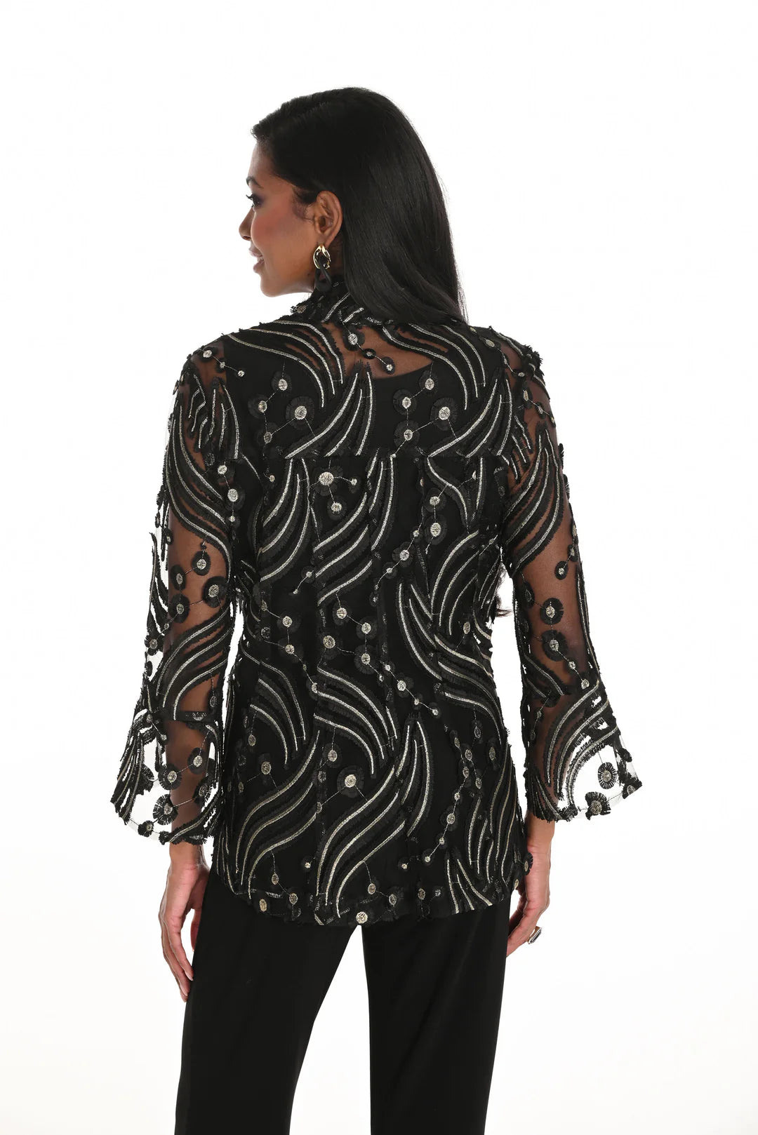 Black & Gold Mesh Jacket 259134