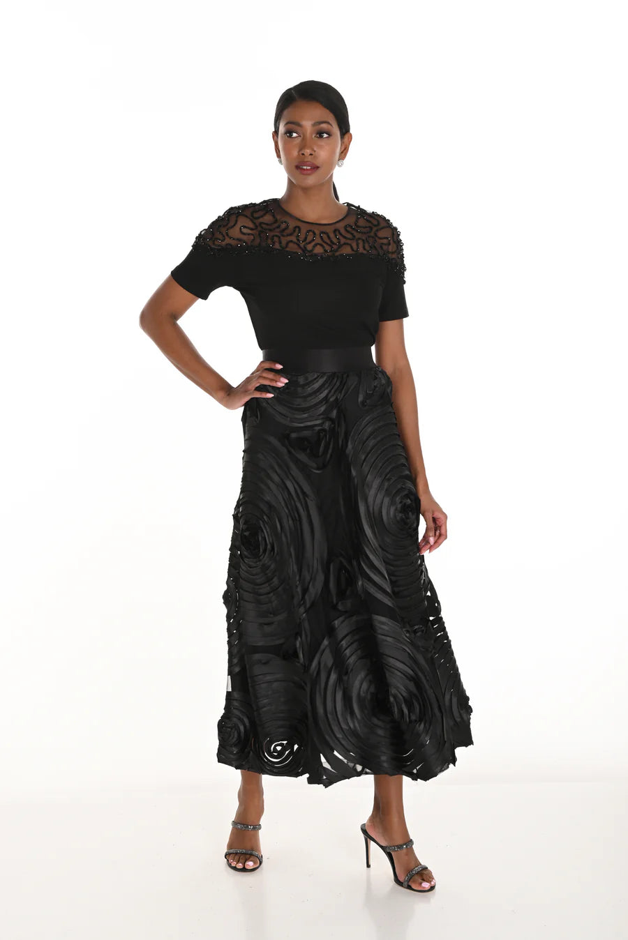 Embellished A-Line Skirt 259248