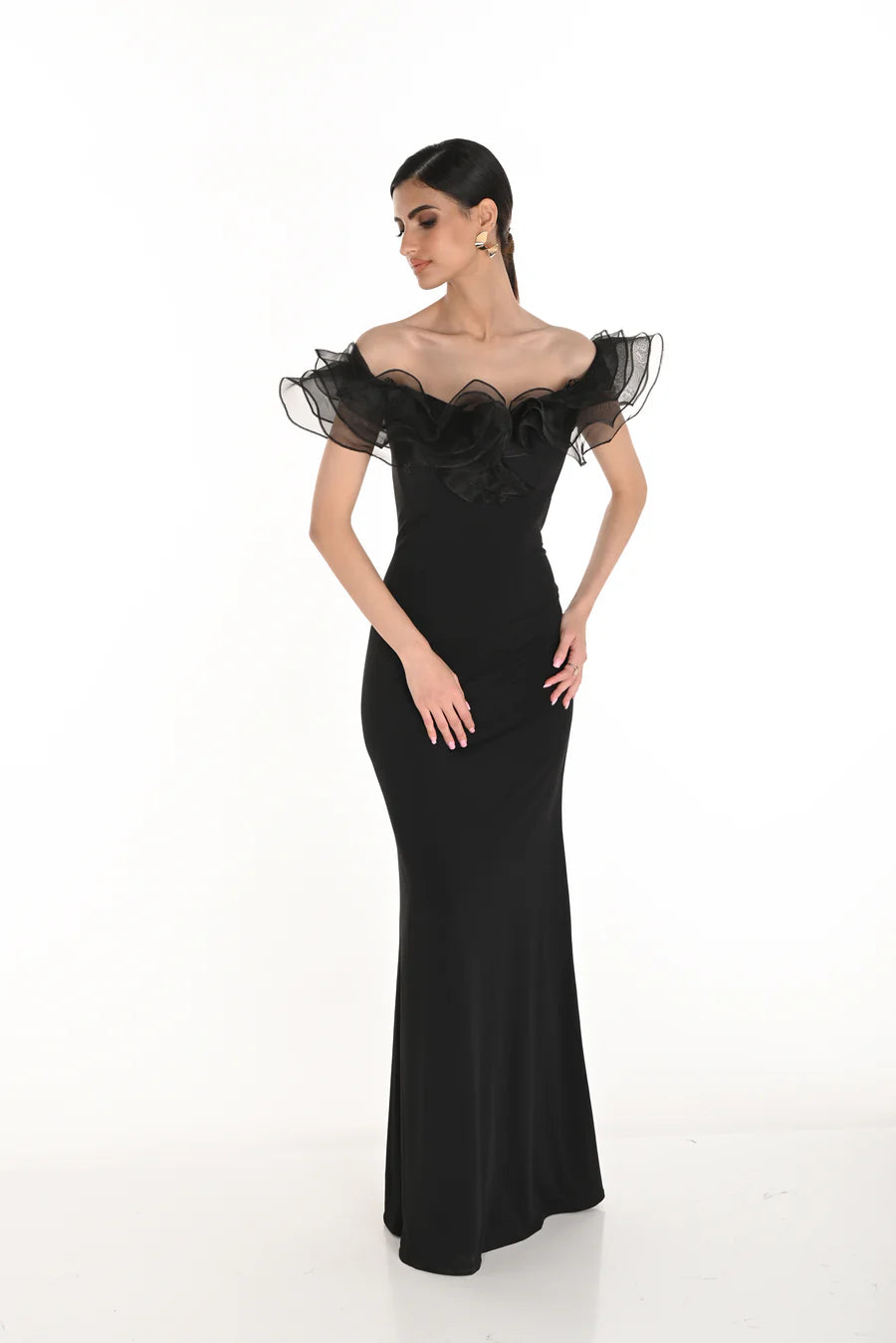 Elegant Off-shoulder Sheath Dress 259700